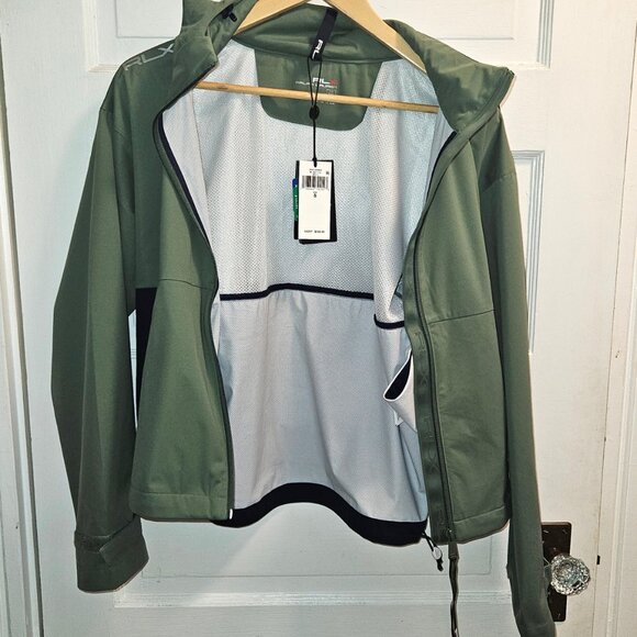 RLX Ralph Lauren Golf Packable Water-Repellent Hooded Jacket SM Green $268- - Picture 7 of 14